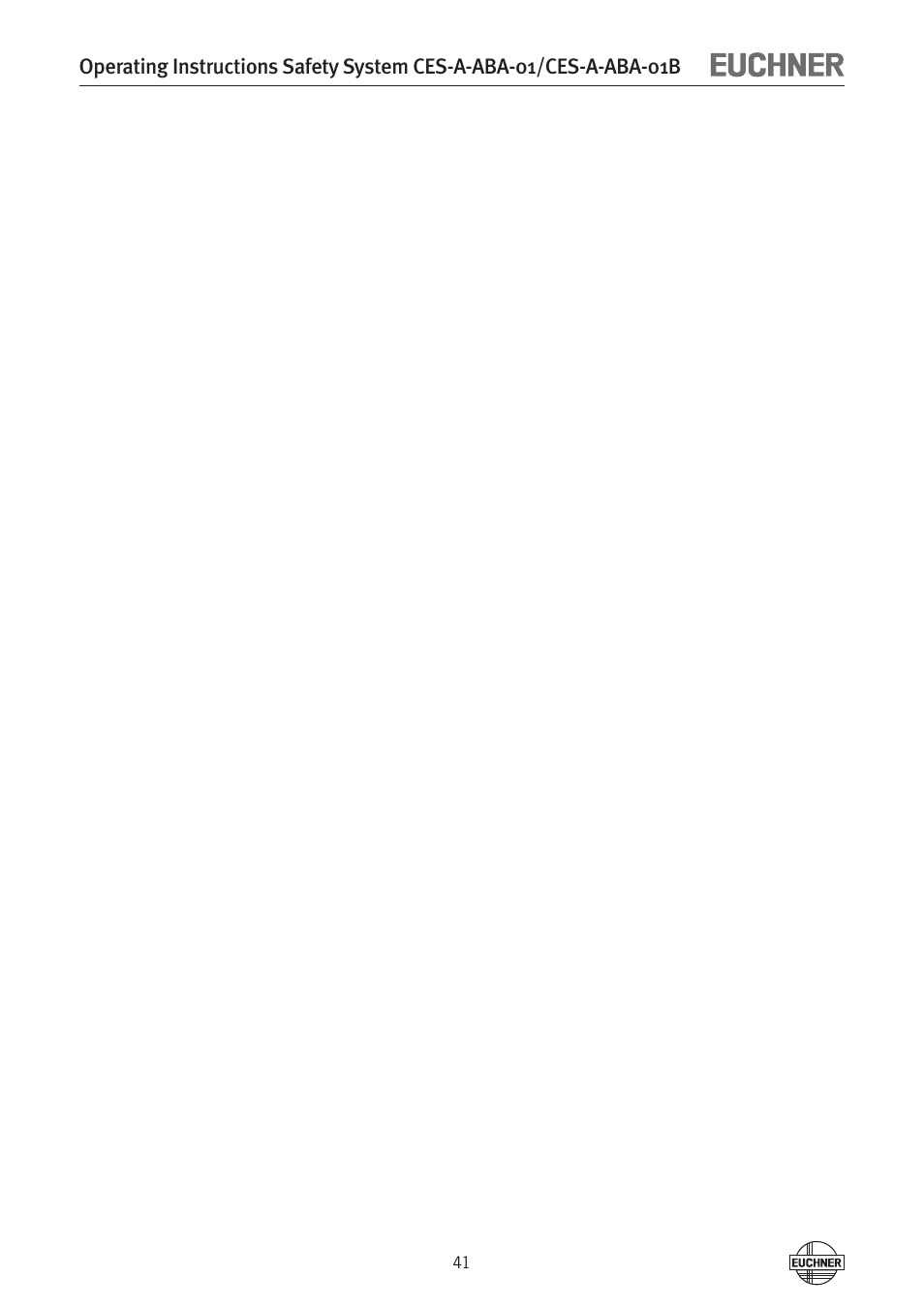 EUCHNER CES-A-ABA-01B (Unicode) User Manual | Page 41 / 42