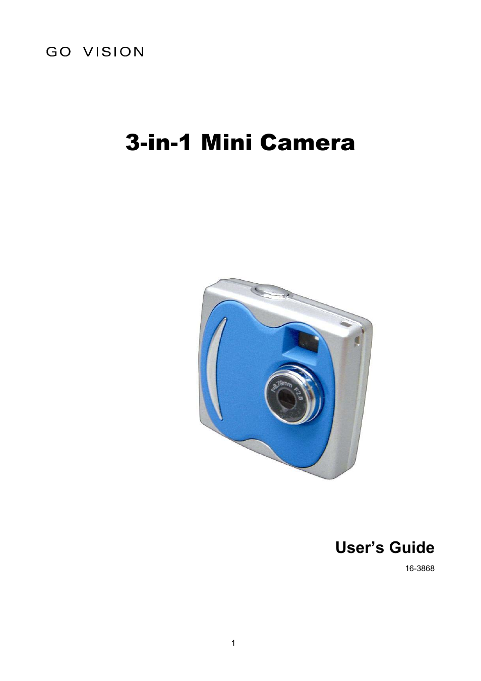 ArcSoft Go Vision 3-in-1 Mini Camera User Manual | 22 pages