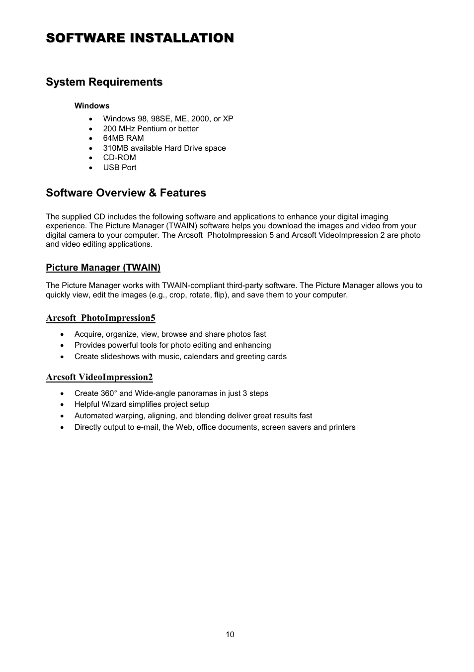 ArcSoft Go Vision 3-in-1 Mini Camera User Manual | Page 10 / 22