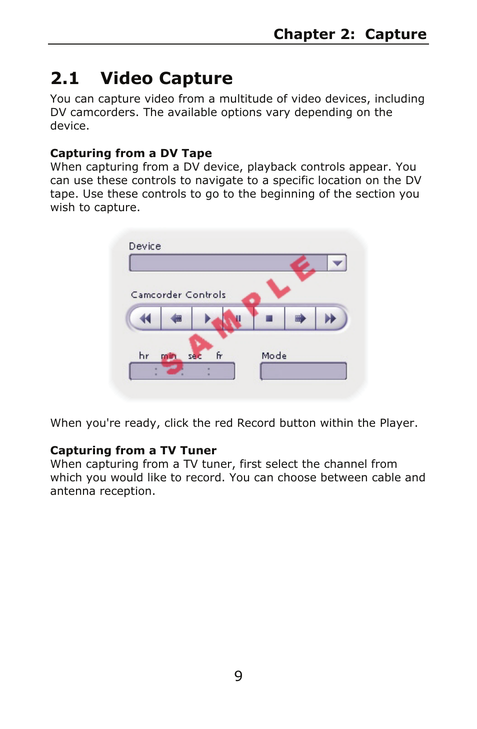 1 video capture | ArcSoft SHOWBIZ 2 User Manual | Page 13 / 99