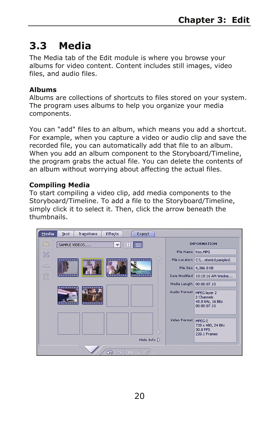 3 media | ArcSoft SHOWBIZ 2 User Manual | Page 24 / 99