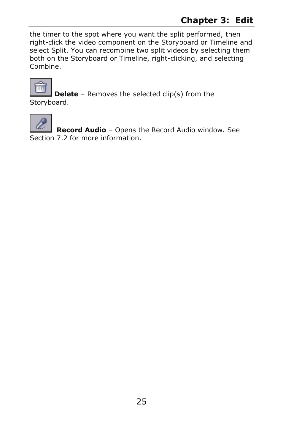 Chapter 3: edit 25 | ArcSoft SHOWBIZ 2 User Manual | Page 29 / 99