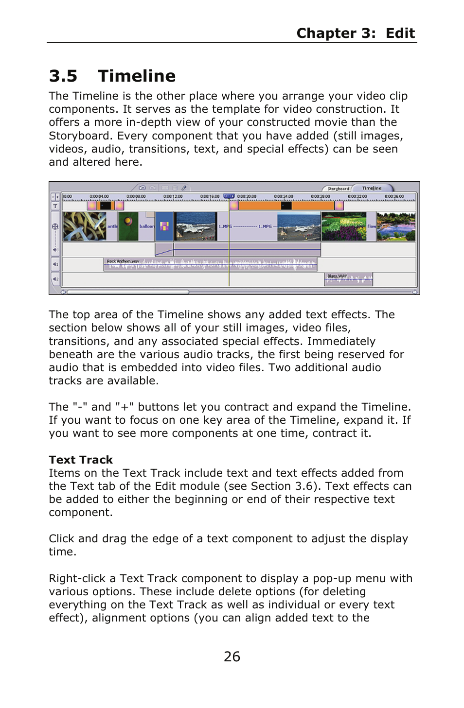 5 timeline | ArcSoft SHOWBIZ 2 User Manual | Page 30 / 99