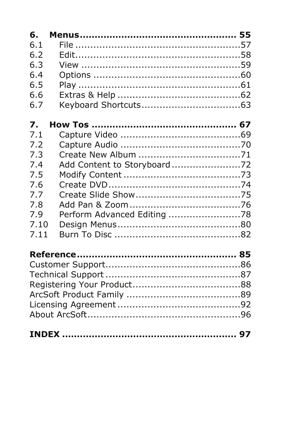 ArcSoft SHOWBIZ 2 User Manual | Page 4 / 99