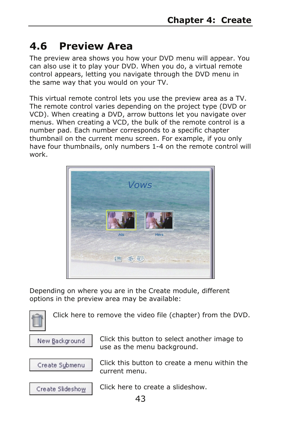 6 preview area | ArcSoft SHOWBIZ 2 User Manual | Page 47 / 99