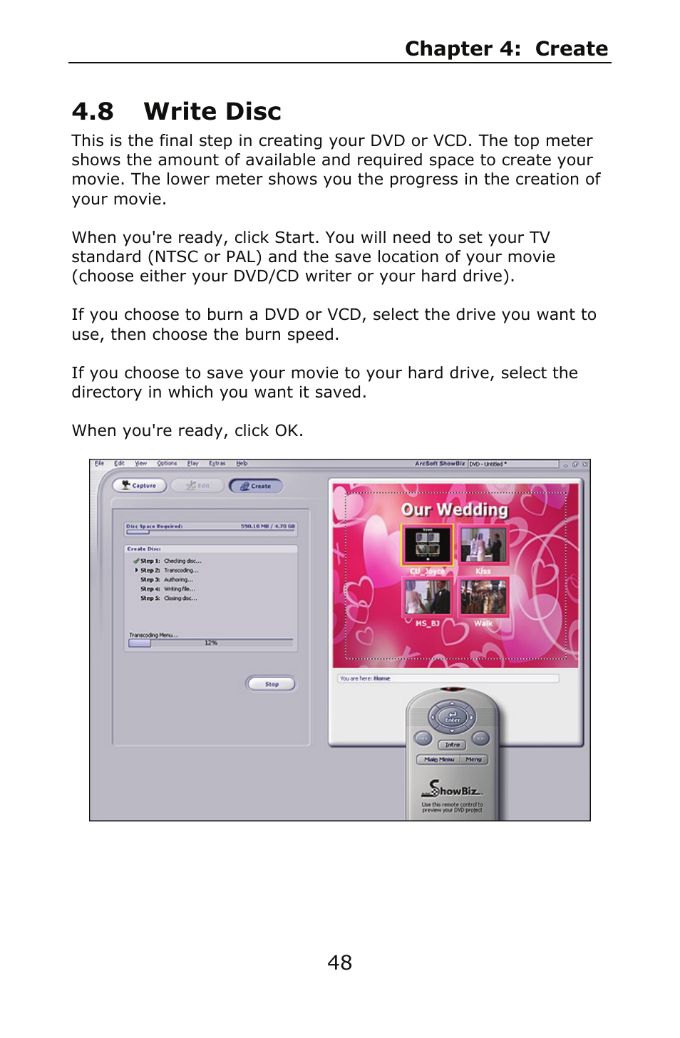 8 write disc | ArcSoft SHOWBIZ 2 User Manual | Page 52 / 99