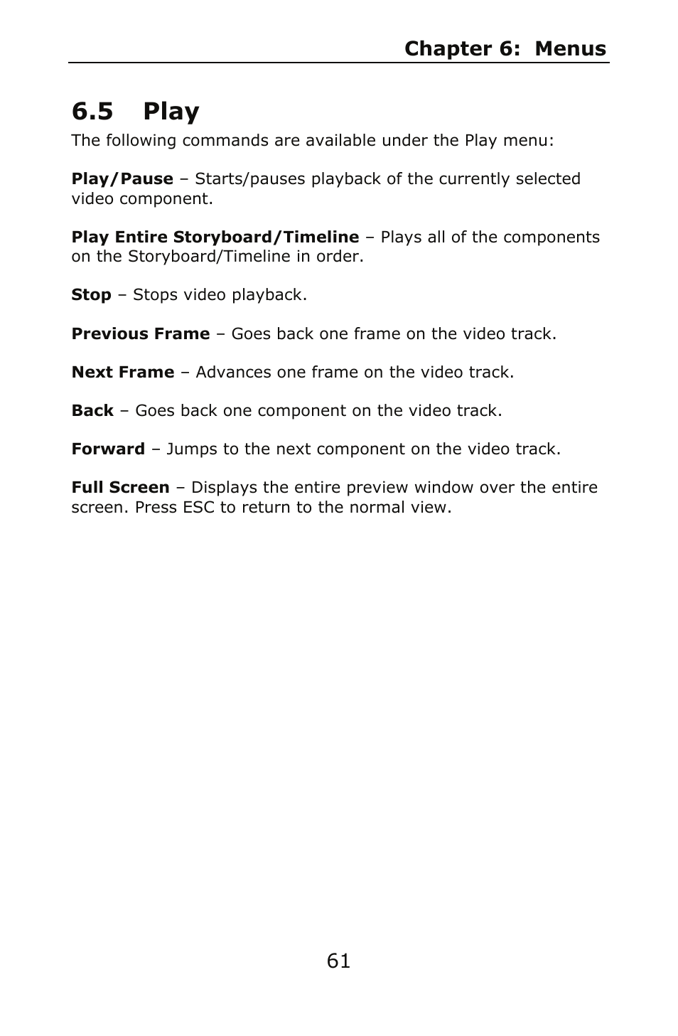 5 play | ArcSoft SHOWBIZ 2 User Manual | Page 65 / 99