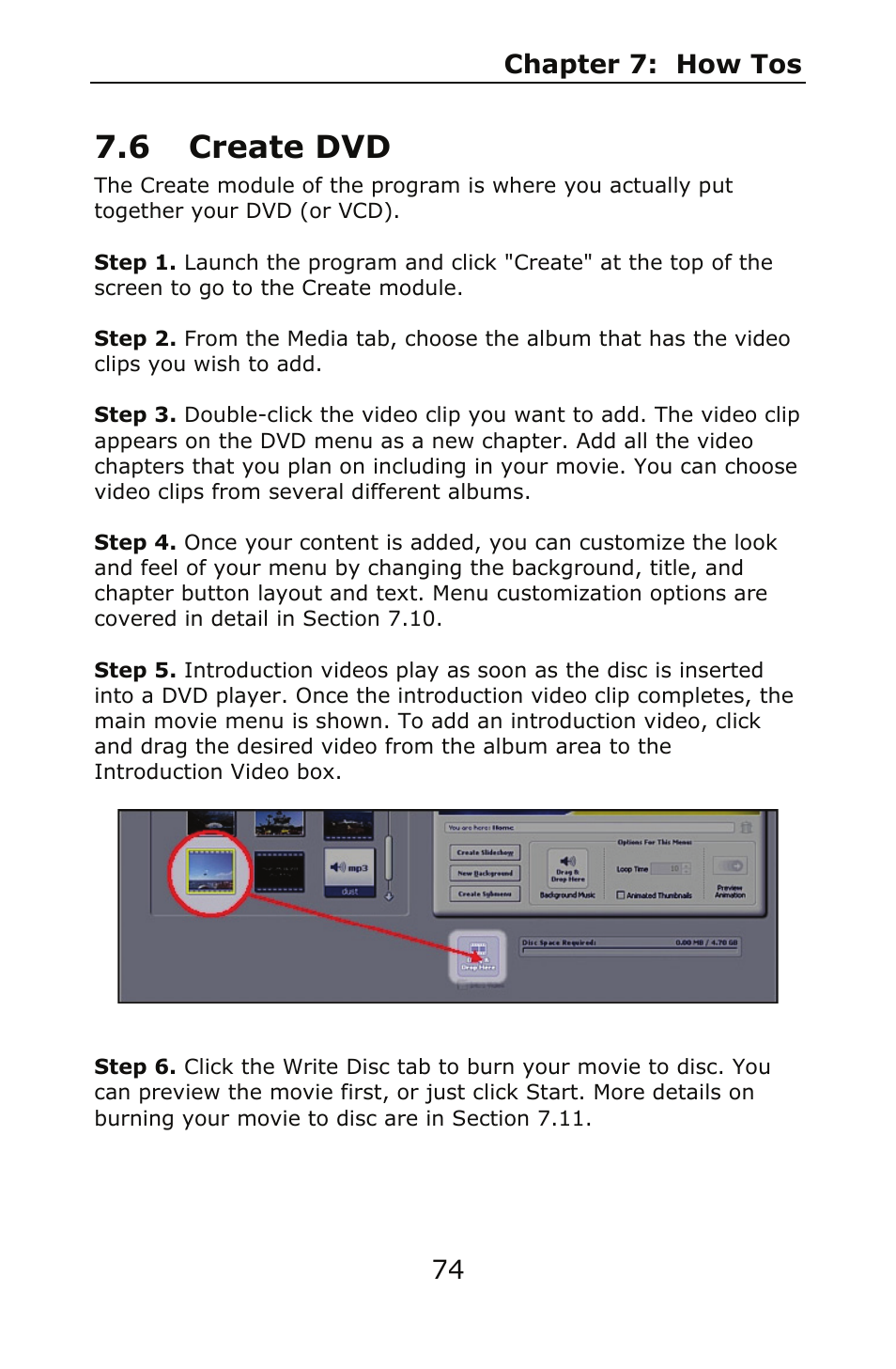 6 create dvd | ArcSoft SHOWBIZ 2 User Manual | Page 78 / 99