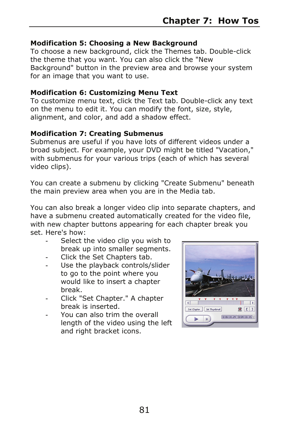 Chapter 7: how tos 81 | ArcSoft SHOWBIZ 2 User Manual | Page 85 / 99
