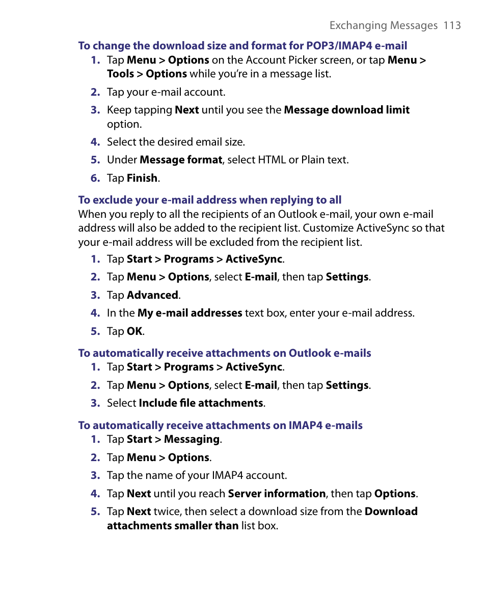 ArcSoft PDA Phone User Manual | Page 113 / 250