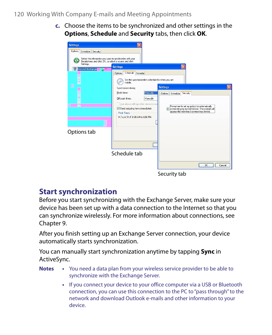 Start synchronization | ArcSoft PDA Phone User Manual | Page 120 / 250