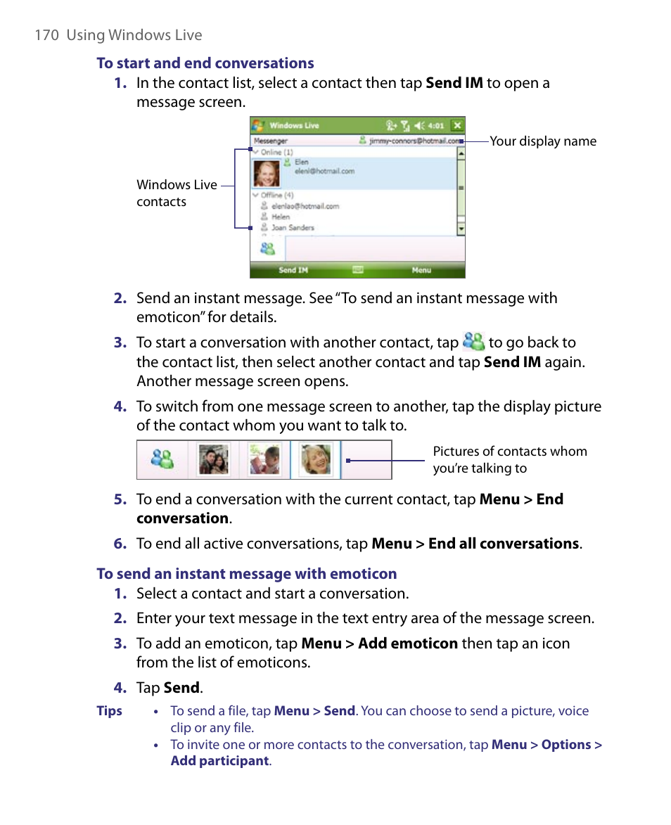 ArcSoft PDA Phone User Manual | Page 170 / 250