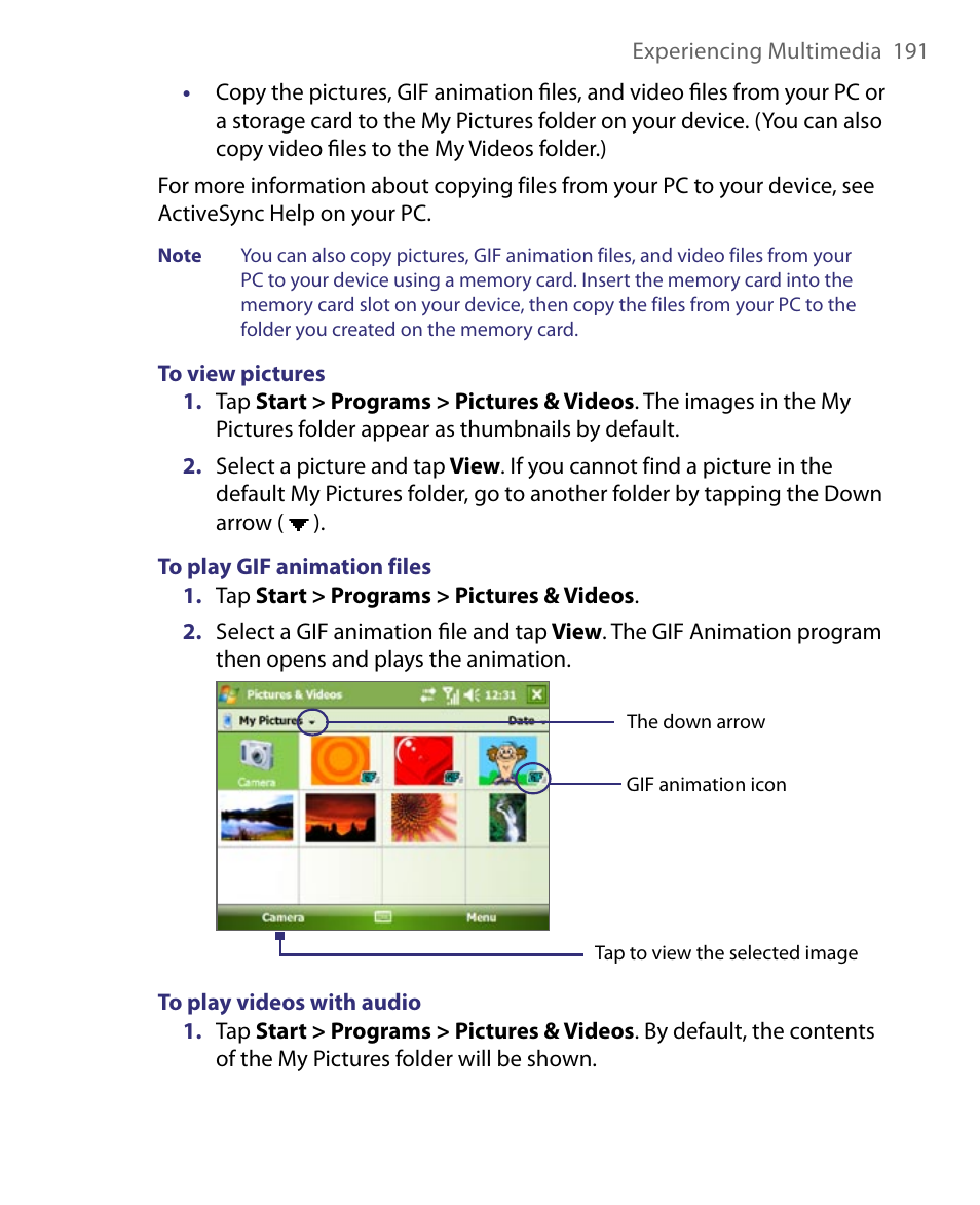 ArcSoft PDA Phone User Manual | Page 191 / 250