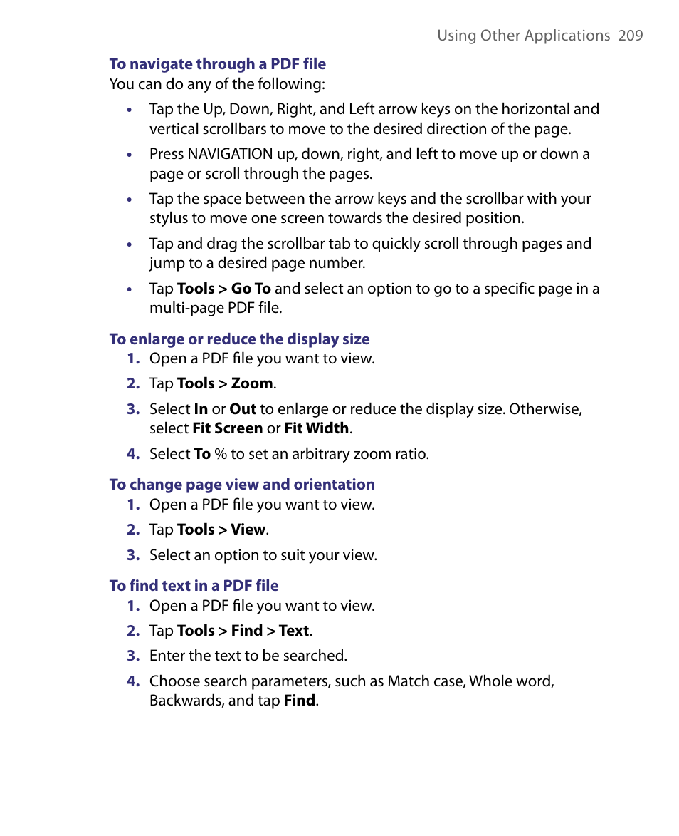 ArcSoft PDA Phone User Manual | Page 209 / 250