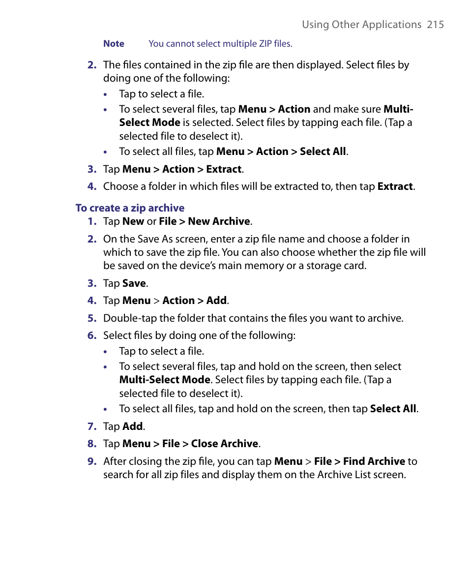 ArcSoft PDA Phone User Manual | Page 215 / 250