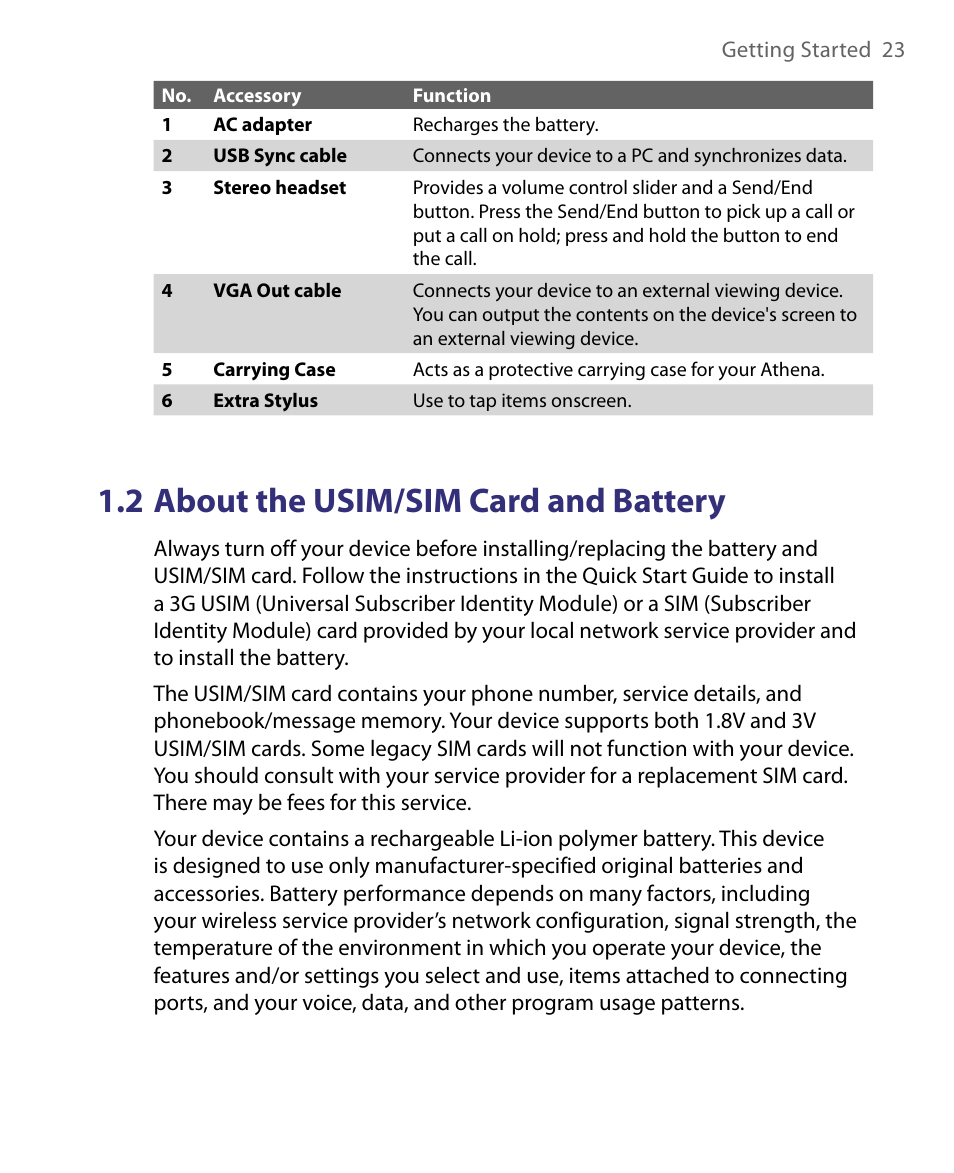 2 about the usim/sim card and battery | ArcSoft PDA Phone User Manual | Page 23 / 250