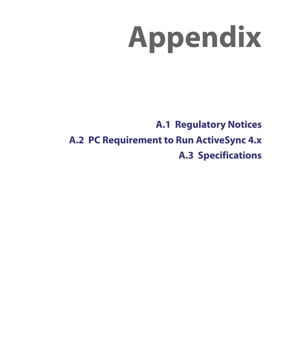 Appendix | ArcSoft PDA Phone User Manual | Page 231 / 250