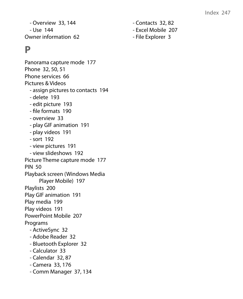 ArcSoft PDA Phone User Manual | Page 247 / 250