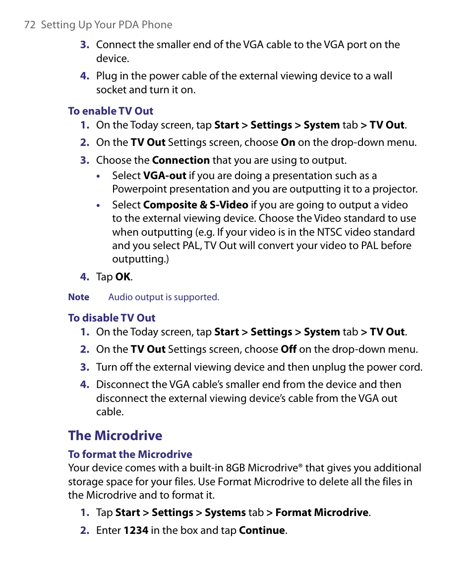 The microdrive | ArcSoft PDA Phone User Manual | Page 72 / 250
