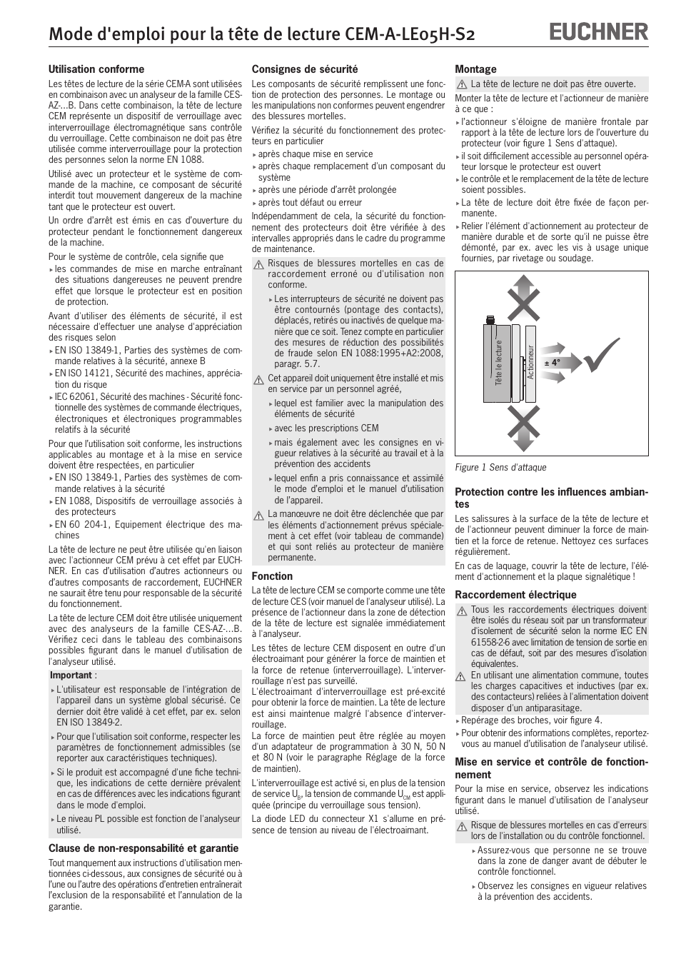 EUCHNER CEM-A-LE05H-S2 User Manual | Page 7 / 15