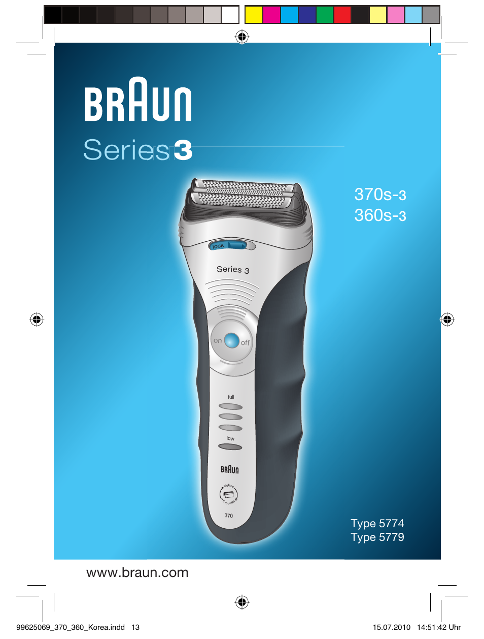 Braun 360S-3 User Manual | 12 pages