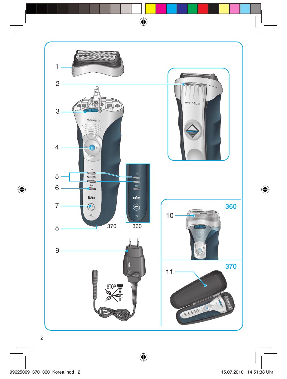 Stop | Braun 360S-3 User Manual | Page 2 / 12