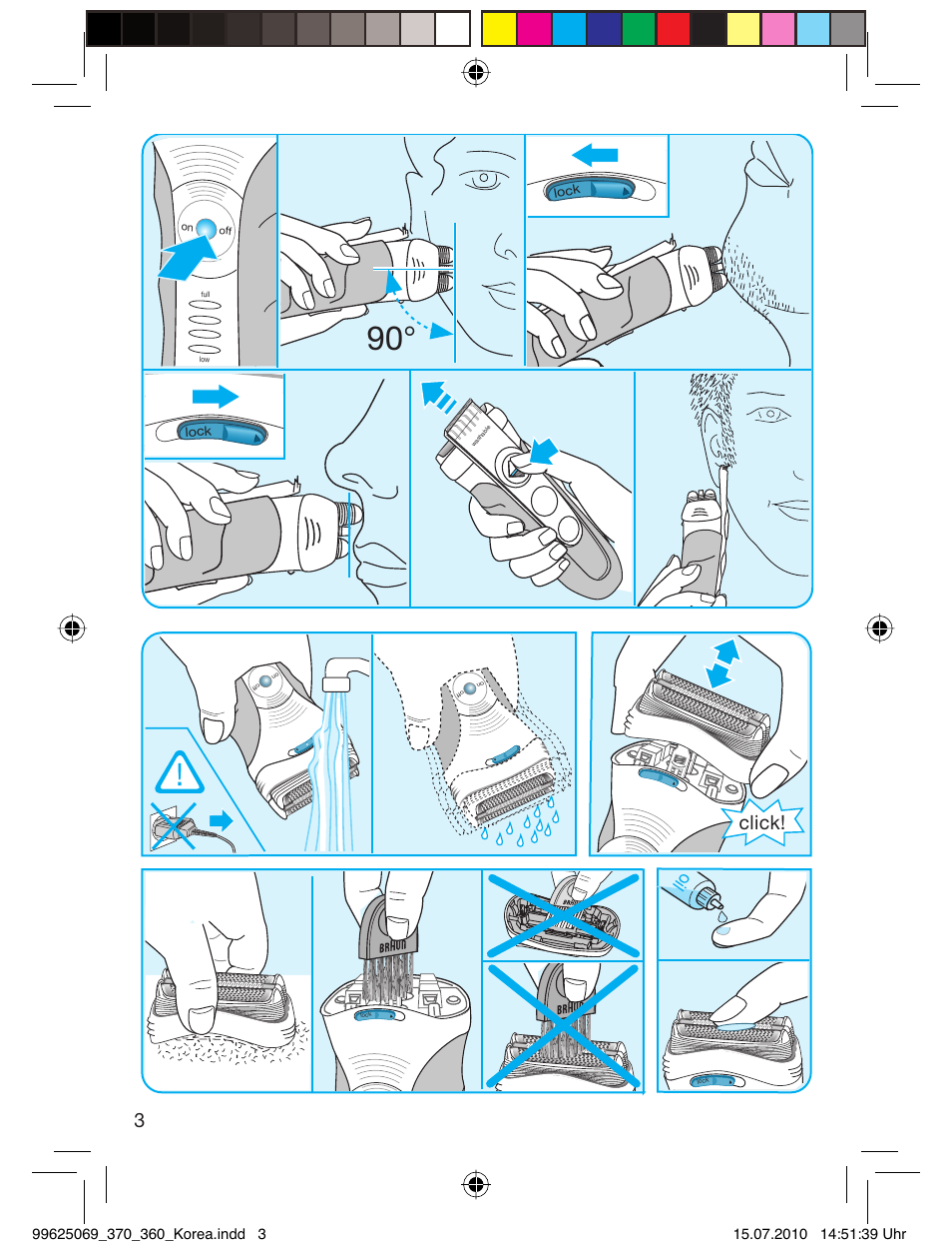 Click | Braun 360S-3 User Manual | Page 3 / 12