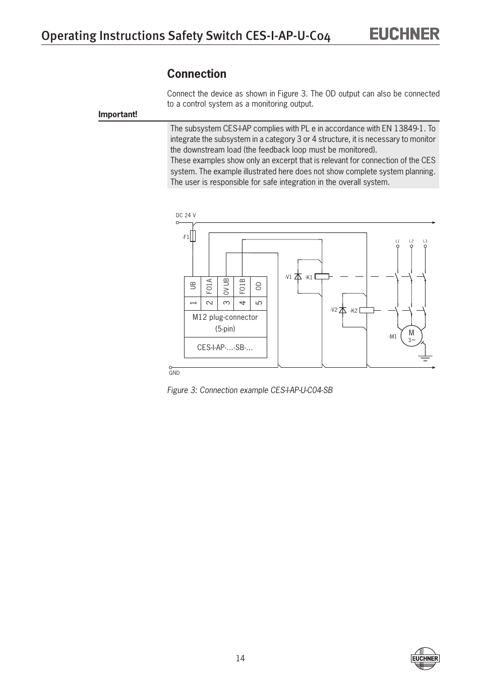 Connection | EUCHNER CES-I-AP-U-C04 (Unicode) User Manual | Page 14 / 28