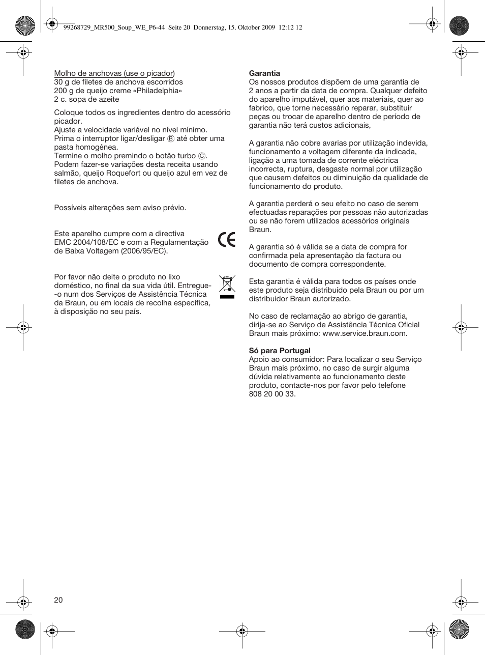 Braun MR 500 Soup User Manual | Page 19 / 40