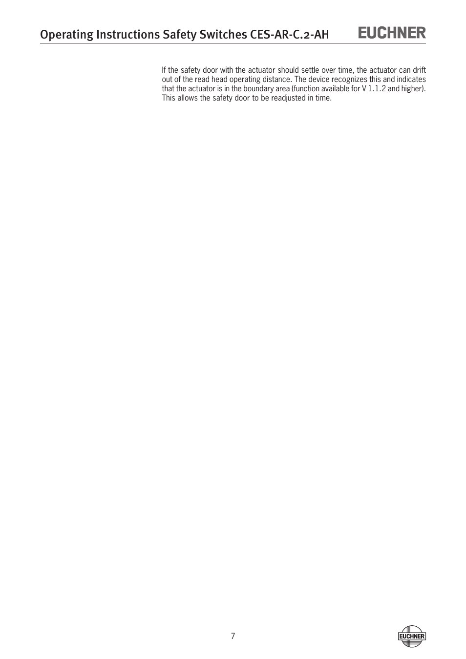 EUCHNER CES-AR-CL2-AH (Unicode) User Manual | Page 7 / 36