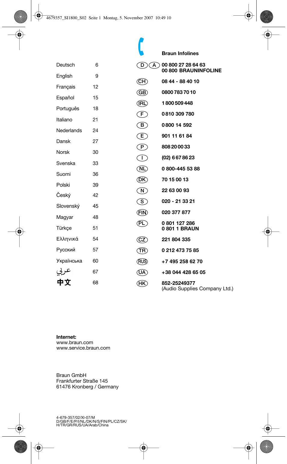 Braun 4690 User Manual | Page 2 / 70