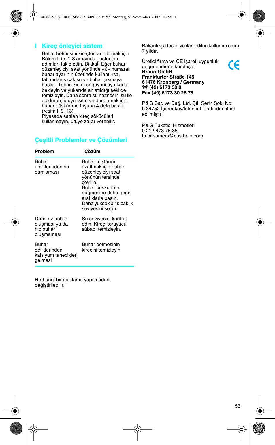 Braun 4690 User Manual | Page 53 / 70