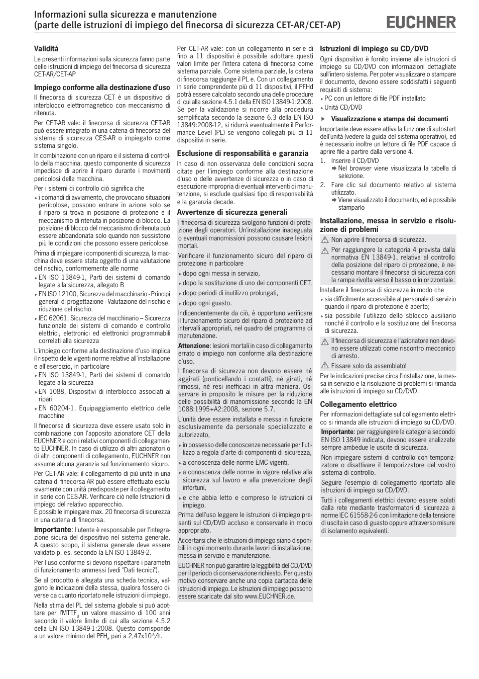 EUCHNER CET-AP User Manual | Page 7 / 10