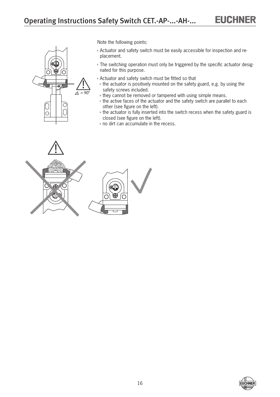 EUCHNER CETx-AP-xxx-AH-xxx (Unicode) User Manual | Page 16 / 38