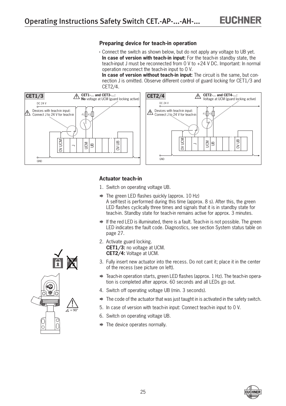 EUCHNER CETx-AP-xxx-AH-xxx (Unicode) User Manual | Page 25 / 38