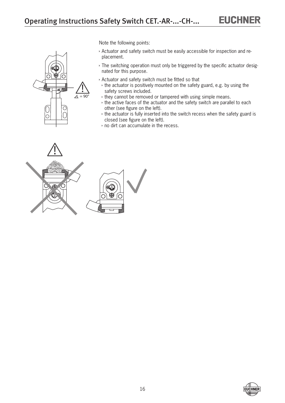 EUCHNER CETx-AR-xxx-CH-xxx (Multicode) User Manual | Page 16 / 50