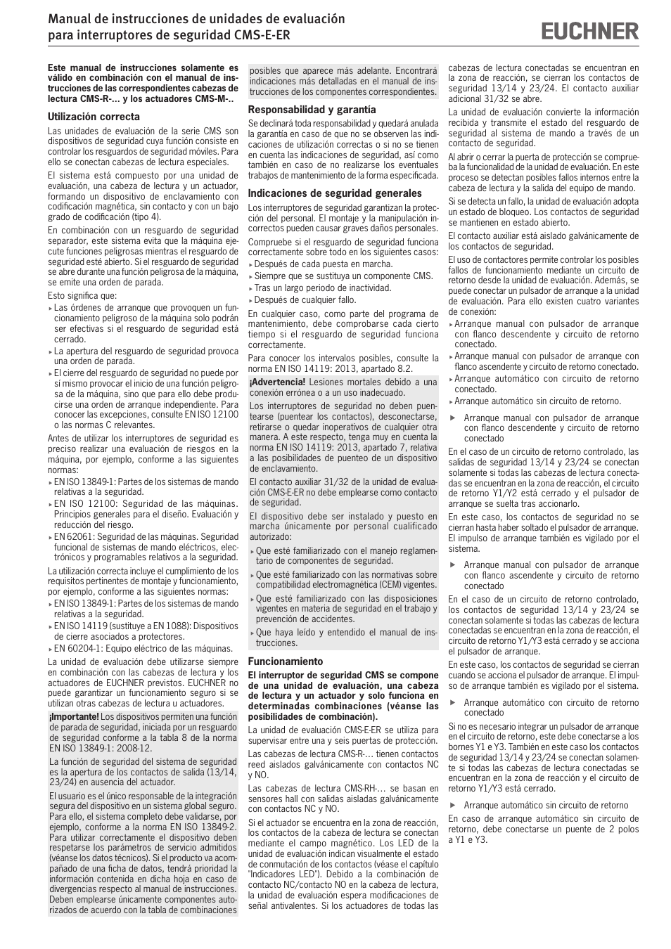 EUCHNER CMS-E-ER User Manual | Page 13 / 16