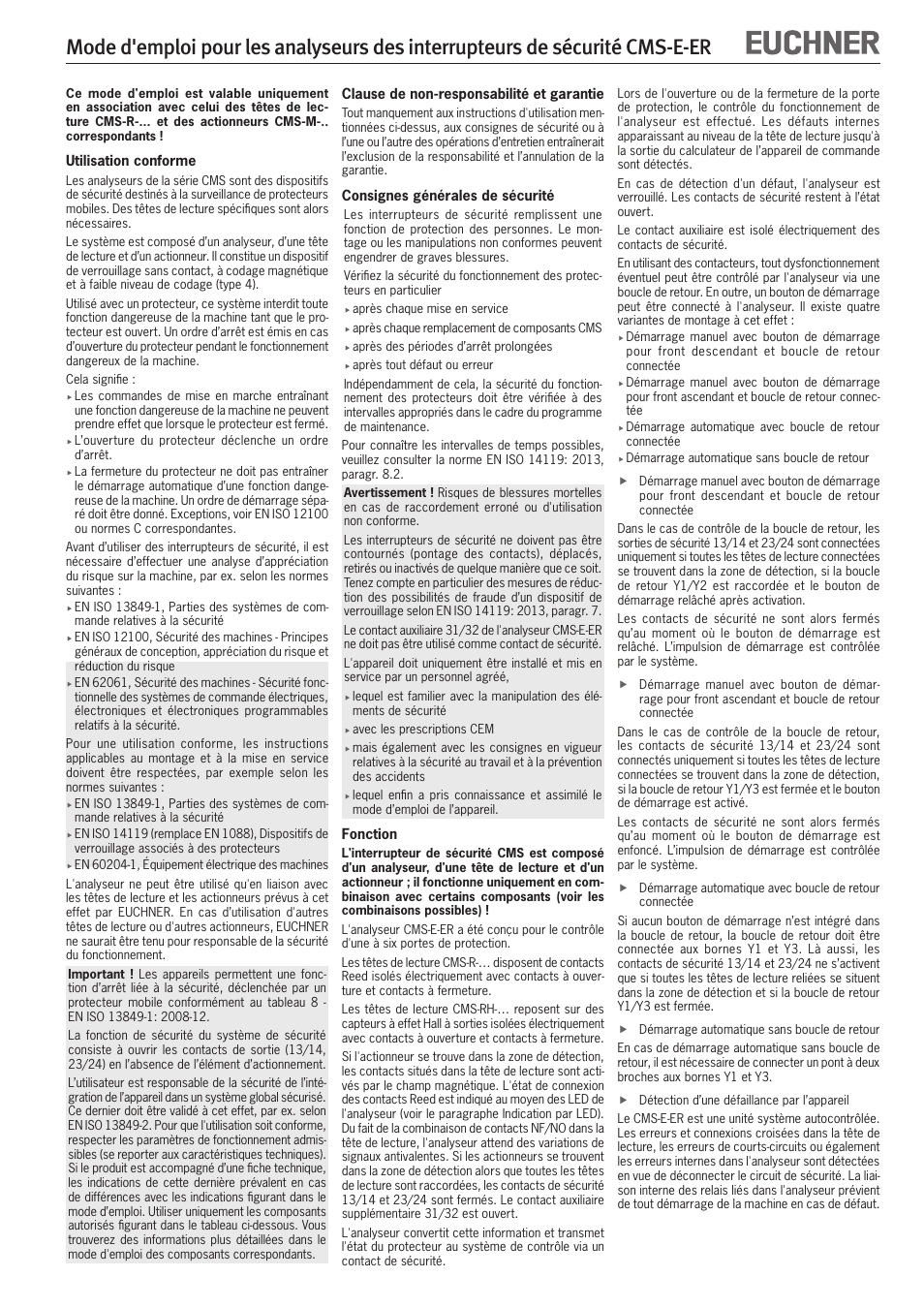 EUCHNER CMS-E-ER User Manual | Page 9 / 16