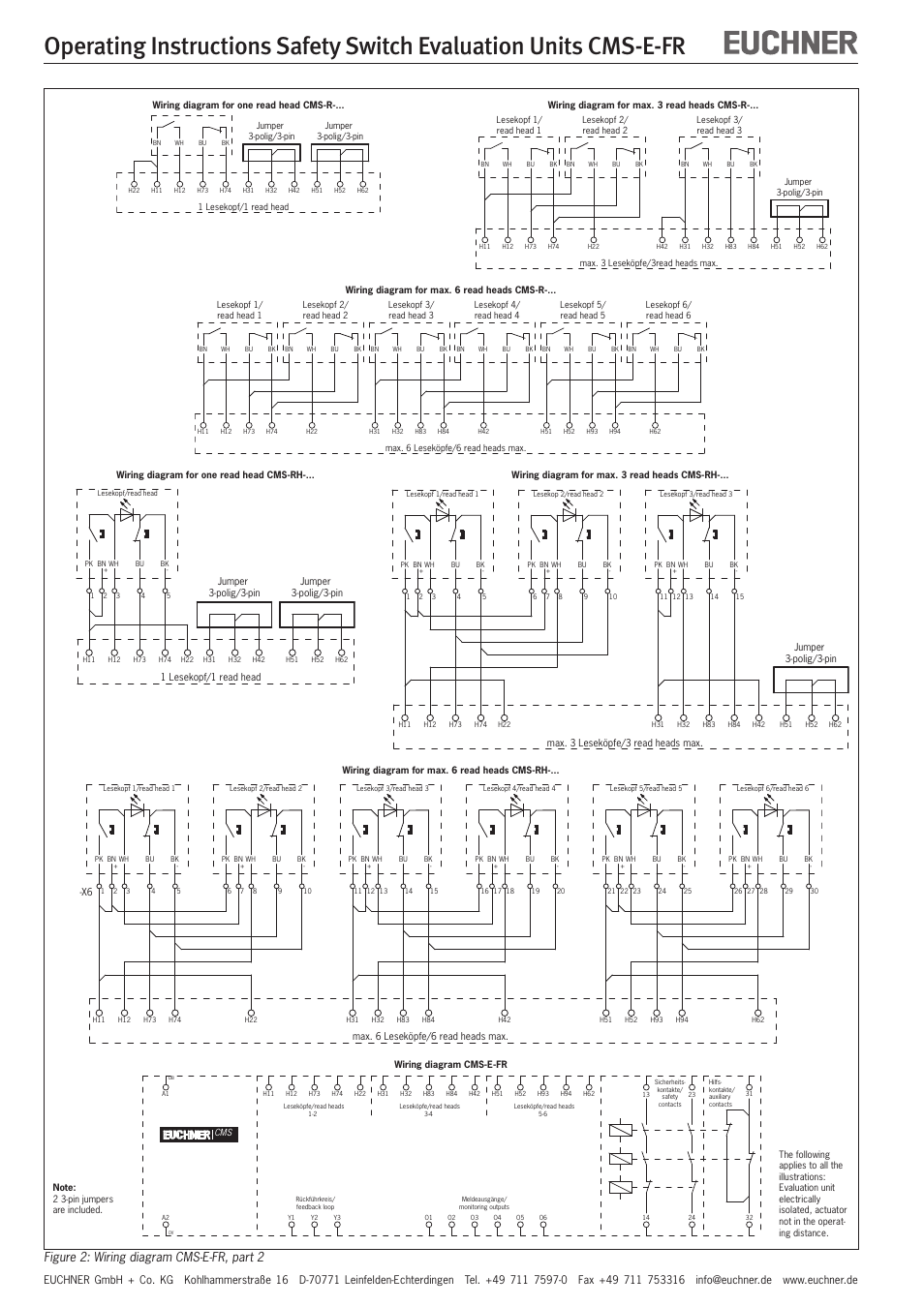 Figure 2: wiring diagram cms-e-fr, part 2 | EUCHNER CMS-E-FR User Manual | Page 8 / 16