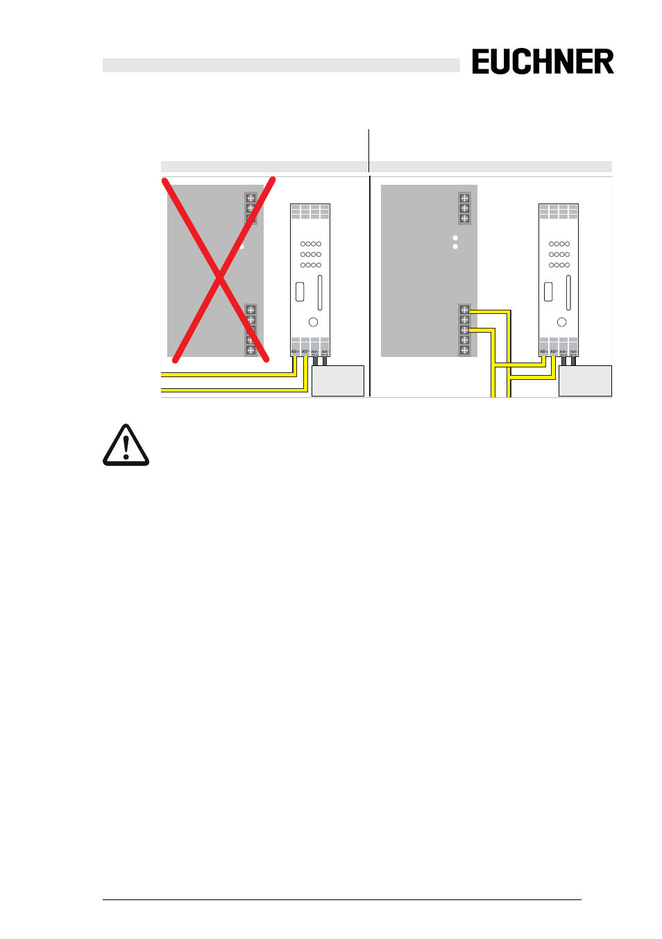 12 as-i supply options, As-i supply options, As-i power supply | Safety basis monitor, Attention, Safety basic monitor product description, Internal decoupling external decoupling | EUCHNER Safety Basic Monitor User Manual | Page 19 / 46