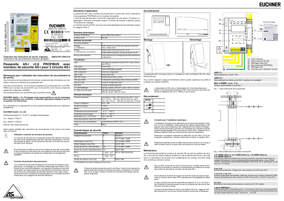 EUCHNER GMOX-PR-12DN-C16 User Manual | Page 5 / 8