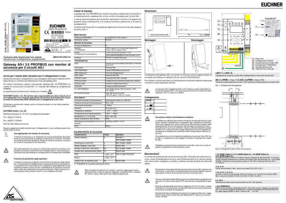 EUCHNER GMOX-PR-22DN-C16 User Manual | Page 7 / 8