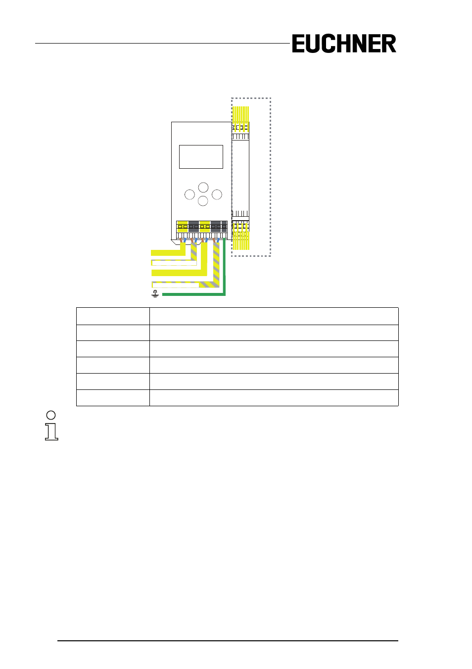 1 electrical connection 103303, Electrical connection 103303, Terminal signal / description | Information, As-i safety monitor for 2 as-i circuits | EUCHNER AS-i Safety Monitor for 2 AS-i circuits User Manual | Page 32 / 103
