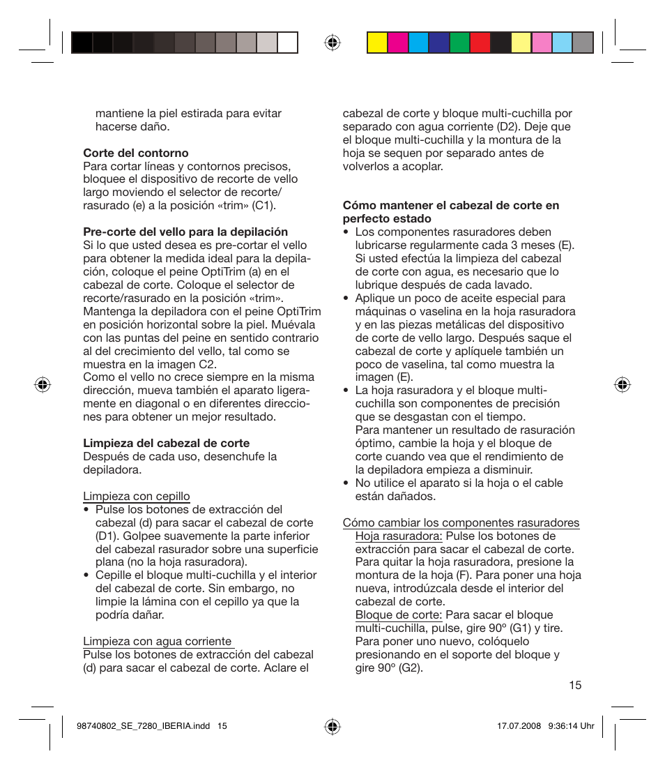 Braun 7280 User Manual | Page 15 / 34