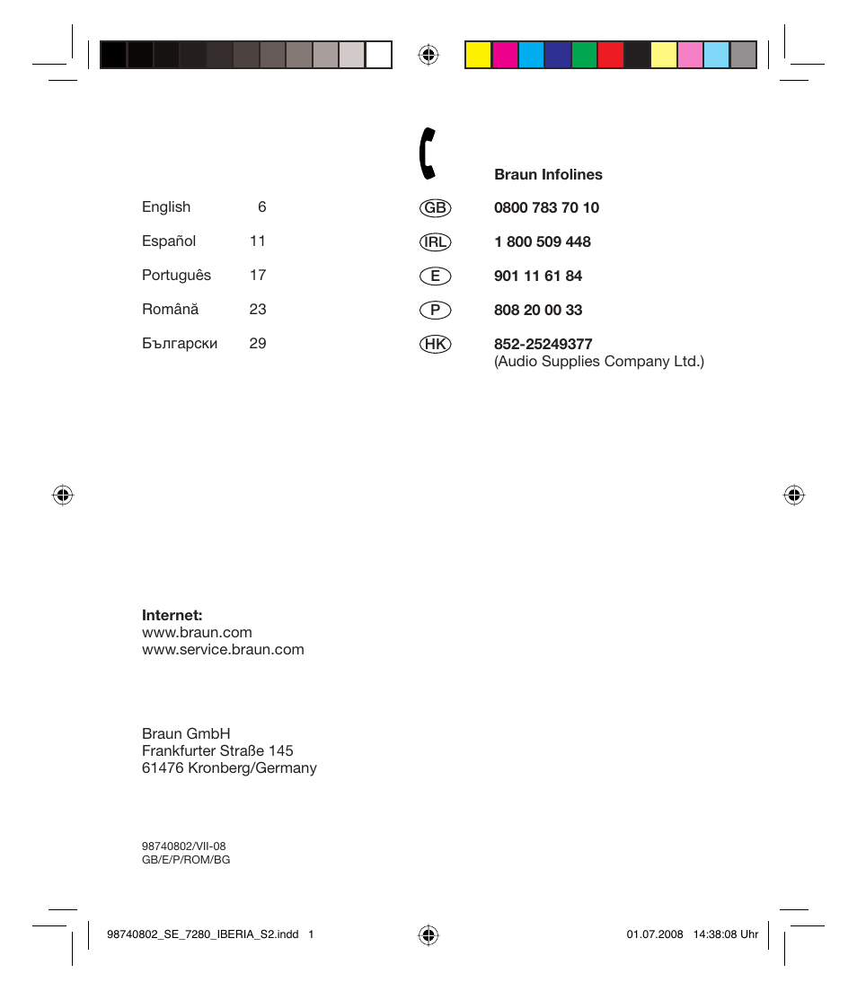 Braun 7280 User Manual | Page 2 / 34
