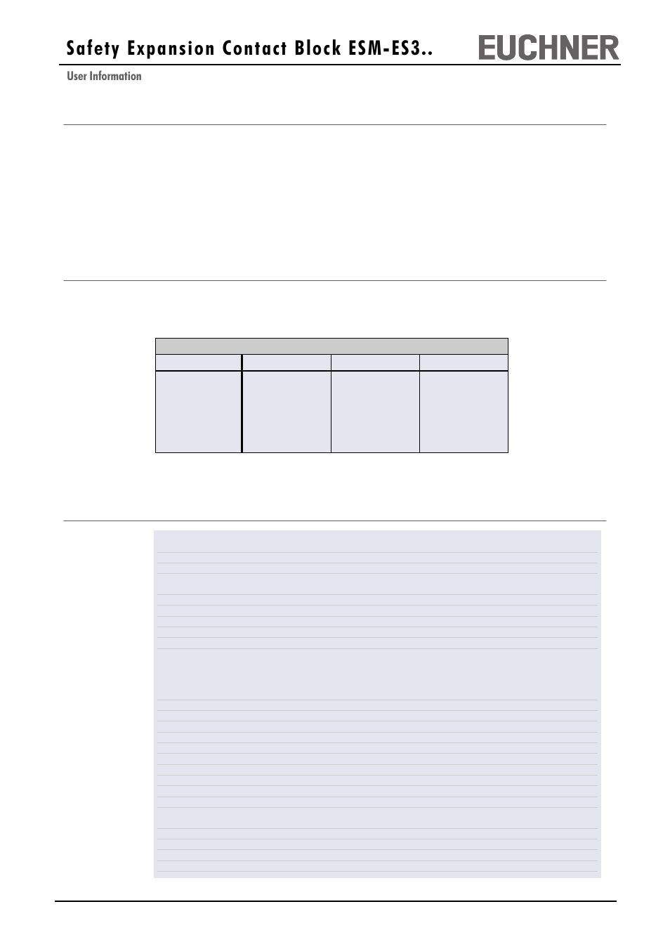 Safety expansion contact block esm-es3, User information | EUCHNER ESM-ES3xx User Manual | Page 3 / 4