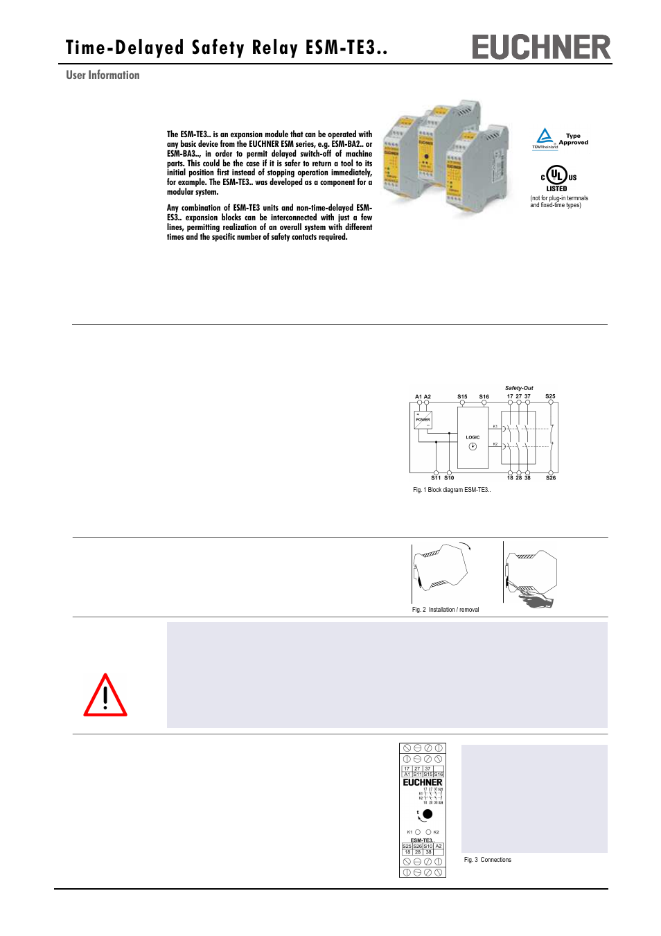 EUCHNER ESM-TE3xx User Manual | 4 pages