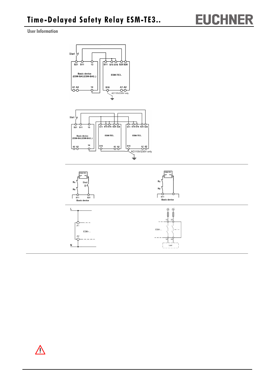 Time -delayed safety relay esm-te3, User information | EUCHNER ESM-TE3xx User Manual | Page 2 / 4