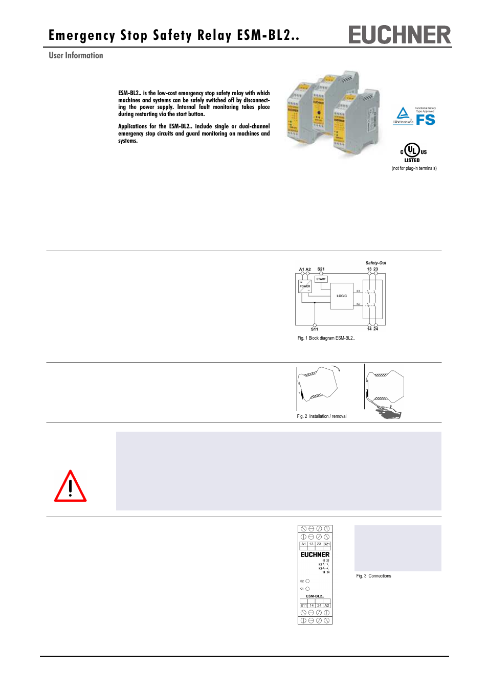 EUCHNER ESM-BL2xx User Manual | 4 pages