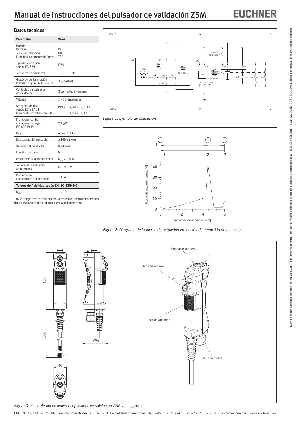 Datos técnicos, Figura 1: ejemplo de aplicación | EUCHNER ZSM User Manual | Page 8 / 8